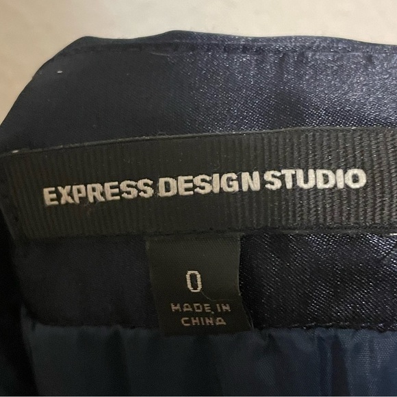 Express Design Sequin Blue Mini Skirt Size 0 - Picture 6 of 6